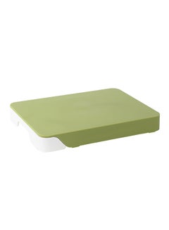 Buy 2-In-1 Cutting Board with Removable Drawer Green/White 39 x 22 x 4centimeter in UAE