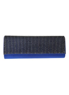 Buy Chain Decor Party Clutch Blue in Saudi Arabia