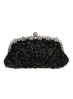 Buy Sequin Clutch Black in Saudi Arabia