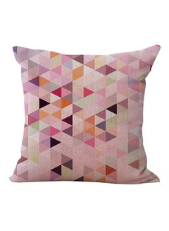 Buy Decorative Geometric Pattern Cushion Cover Multicolour 45 x 45cm in Saudi Arabia