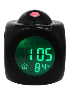 Buy LCD Digital Projection Alarm Clock Black 8x8cm in Saudi Arabia