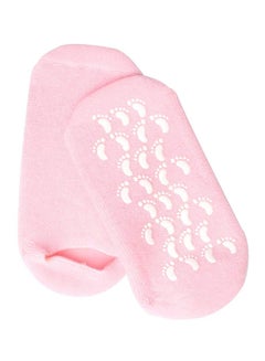 Buy Moisturizing Reusable Spa Socks Pink 8x6x4cm in Saudi Arabia