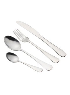 Buy 4-Piece Flatware Set Silver Knife: 23x2.1cm in Saudi Arabia