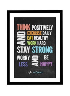 اشتري Quotes Poster With Frame Multicolour 40x55centimeter في الامارات