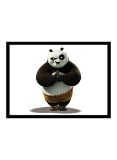 Buy Kungfu Panda Wall Poster With Frame White/Black/Brown 55x40centimeter in UAE