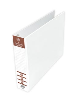 Buy A3 Presentation 4D Ring Binder Brown/ White in UAE