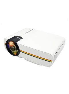 Buy Mini Projector Wired Sync Display 1000 Lumens YG400 White in Saudi Arabia