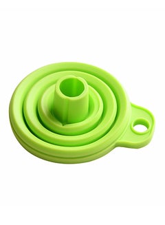 Buy Foldable Silicone Funnel Green 7x7x1centimeter in UAE