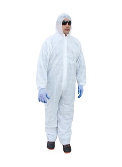 Buy Disposable Coverall White 4XL in UAE