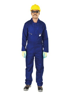 Buy Cotton Coverall Protective Suit Blue Small in UAE