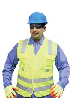 Buy Reflective Safety Vest Green/Grey XXL in UAE