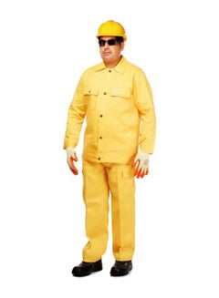 Buy Twill Pant And Shirt Set Yellow XXXXXL in UAE