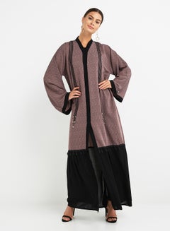 Buy Classic Abaya Brown/Black in UAE