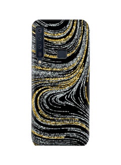 Buy TPU Silicone Case With Luxury Swirled Texture Pattern For Samsung Galaxy A9 2018 Black/Gold/Silver in UAE