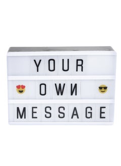 Buy DIY LED  Light Box With Letter Cards White 29.7x5x 21.7cm in UAE