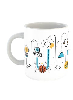 Buy Idea To Success Printed Coffee Mug White/Grey/Blue in UAE