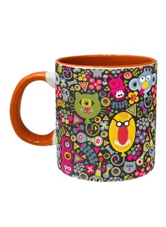 Buy Cute Monster Printed Coffee Mug Multicolour in UAE