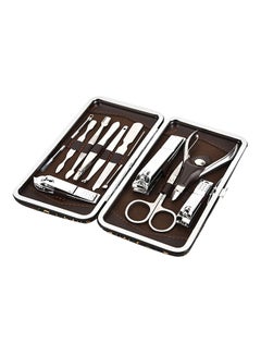 Buy 12-Piece Manicure And Pedicure Set Silver in UAE