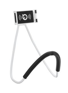 Buy Flexible Hanging Neck Lazy Necklace Bracket Smartphone Holder Stand White/Black in UAE
