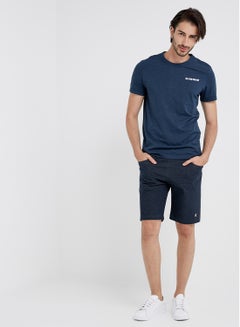 Buy Short Sleeves T-shirt Dress Blue in UAE