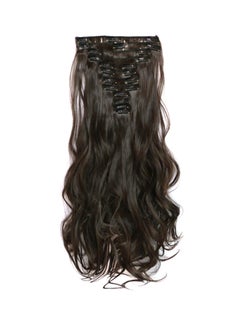 Buy 12 Piece Long Wavy Hair Extension Black 60cm in UAE