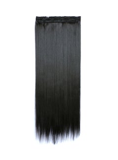 Buy 5 Clip Long Straight Hair Fish Line Extension Black 70cm in UAE