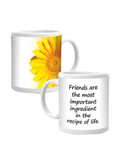 Buy Friendship Mug 2149 White/Yellow 80x80cm in UAE