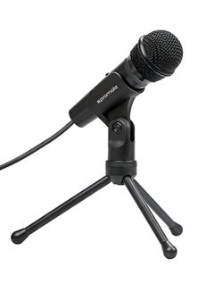 Buy Universal Digital Dynamic Vocal Microphone, 3.5mm Connector Stereo Multimedia Condenser Vocal Microphone Stand for Laptop, PC, Digital Voice Recorder PC Tweeter-9 Black in Egypt