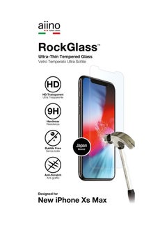 Buy RockGlass Screen Protector For Apple iPhone XS Max (2018) Clear in Saudi Arabia