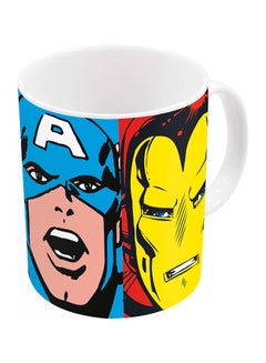 Buy Hulk Iron Man Avengers Printed Mug Blue/Yellow/White in Egypt