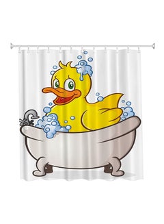 Buy Small Duck In Bath Printed  Shower Curtain Bathroom Yellow/White 59 x 71inch in Saudi Arabia