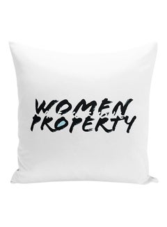 Buy Inspirational Quote Decorative Pillow White/Black 16x16inch in UAE