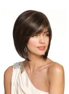 Buy Short Straight Hair Wig Brown in Saudi Arabia