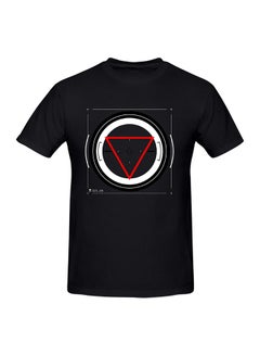 اشتري Person Of Interest 2016 Red Logo Printed Cotton Short Sleeve T-Shirt Black في الامارات