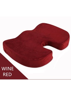 Buy Coccyx Orthopedic Memory Foam Pillow Red 45x37x7centimeter in Egypt