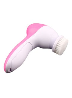 Buy Electric Facial Cleanser Massager Pink/White in Saudi Arabia
