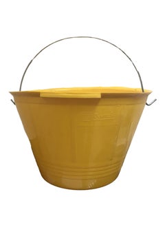 Buy Multipurpose Plastic Bucket Yellow 14Liters in UAE