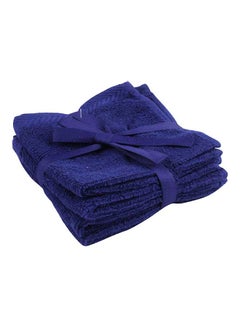 Buy 4-Piece Towel Set Concepto Navy 30 x 30cm in Saudi Arabia