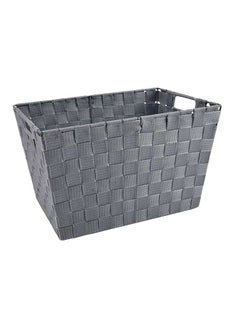 Buy Plastic Storage Basket Grey in Saudi Arabia