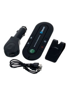 Buy Wireless Audio Music Receiver Bluetooth Handsfree Car Kit With Sun Visor Clip in Saudi Arabia