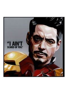 Buy Ironman RDJ Pop Art Wall Frame Multicolour 25x25centimeter in UAE