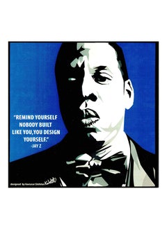 Buy Jay-Z Remind Pop Art Wall Frame Multicolour 25x25cm in UAE