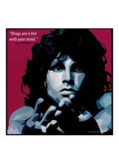 Buy Jim Morrison Bet Pop Art Wall Frame Multicolour 25x25cm in UAE