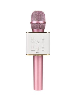 Buy Q7 Wireless Karaoke Microphone Pink/White in Saudi Arabia