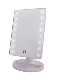 Buy Makeup Mirror With LED Lights Multicolour 22x16cm in Saudi Arabia