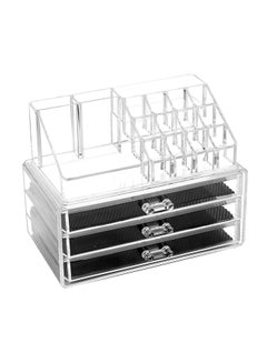 Buy 3-Drawer Storage Case Clear in Egypt