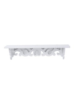 Buy Carved Hollow Wall Hanging Rack Shelf White 35x8centimeter in UAE