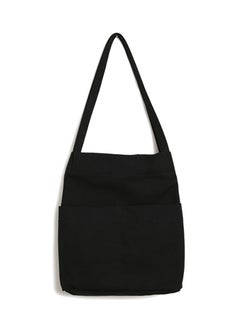 اشتري Stitch Detail Canvas Shopper/Tote Black في السعودية