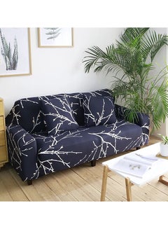 Buy Twigs Design Sofa Slipcover Blue/White M in UAE