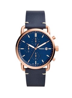 Buy Men's Leather Chronograph Wrist Watch FS5404 - 40 mm - Blue in Egypt